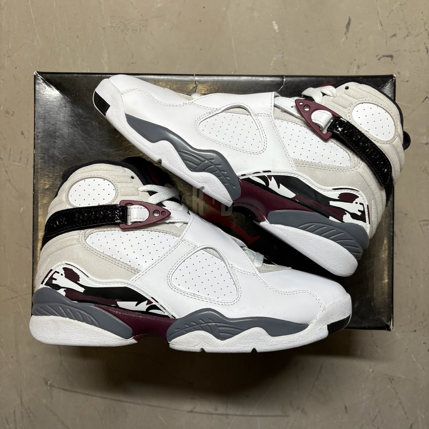 Jordan 8 Retro White Burgundy (Women's)