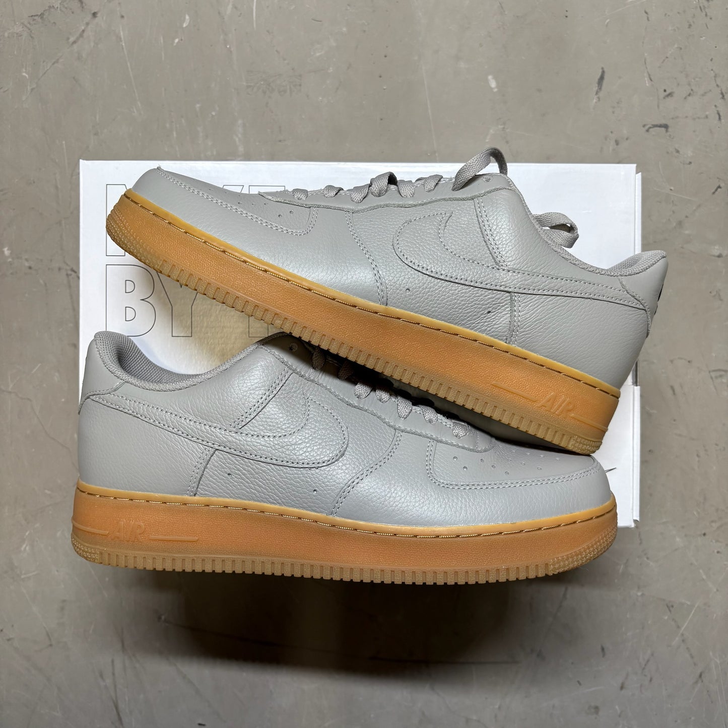 Nike ID Air Force 1 Grey Gum Bottom