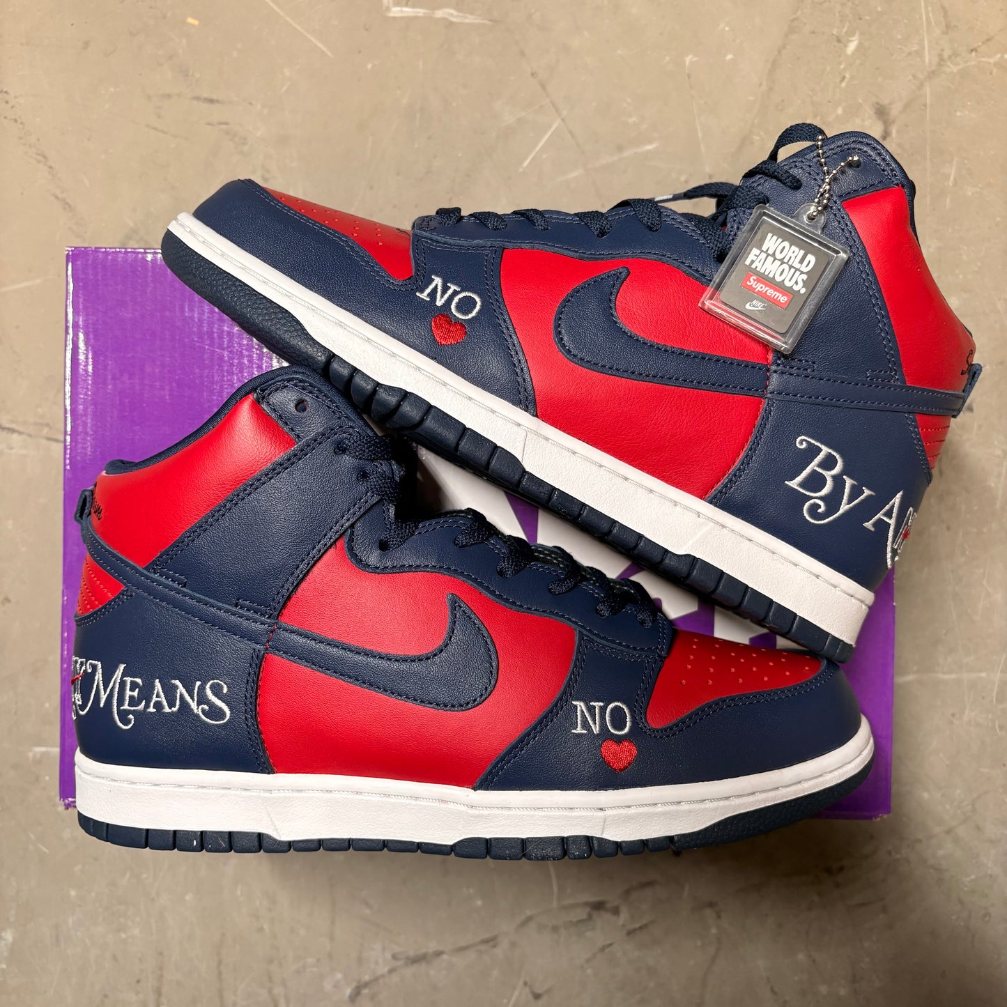 Nike SB Dunk High Supreme By Any Means Navy
